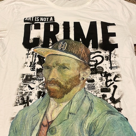 Cropp art is not a crime shirt. Men’s size XL. - Picture 2 of 5